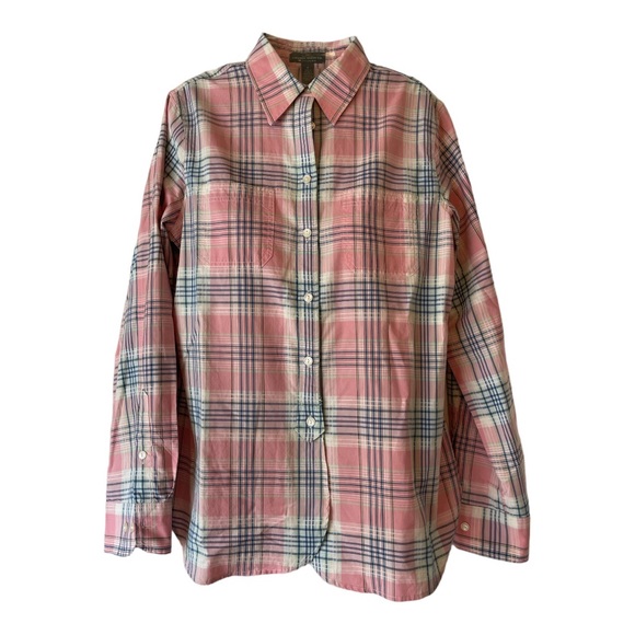 LRL Ralph LAUREN JEANS CO. Pink Plaid Shirt size: S - Picture 3 of 9